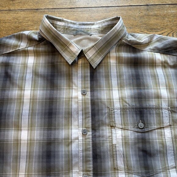 Columbia Long Sleeve Shirt Mens XL Plaid Supplex Nylon Outdoor Fishing Vented - Picture 2 of 16